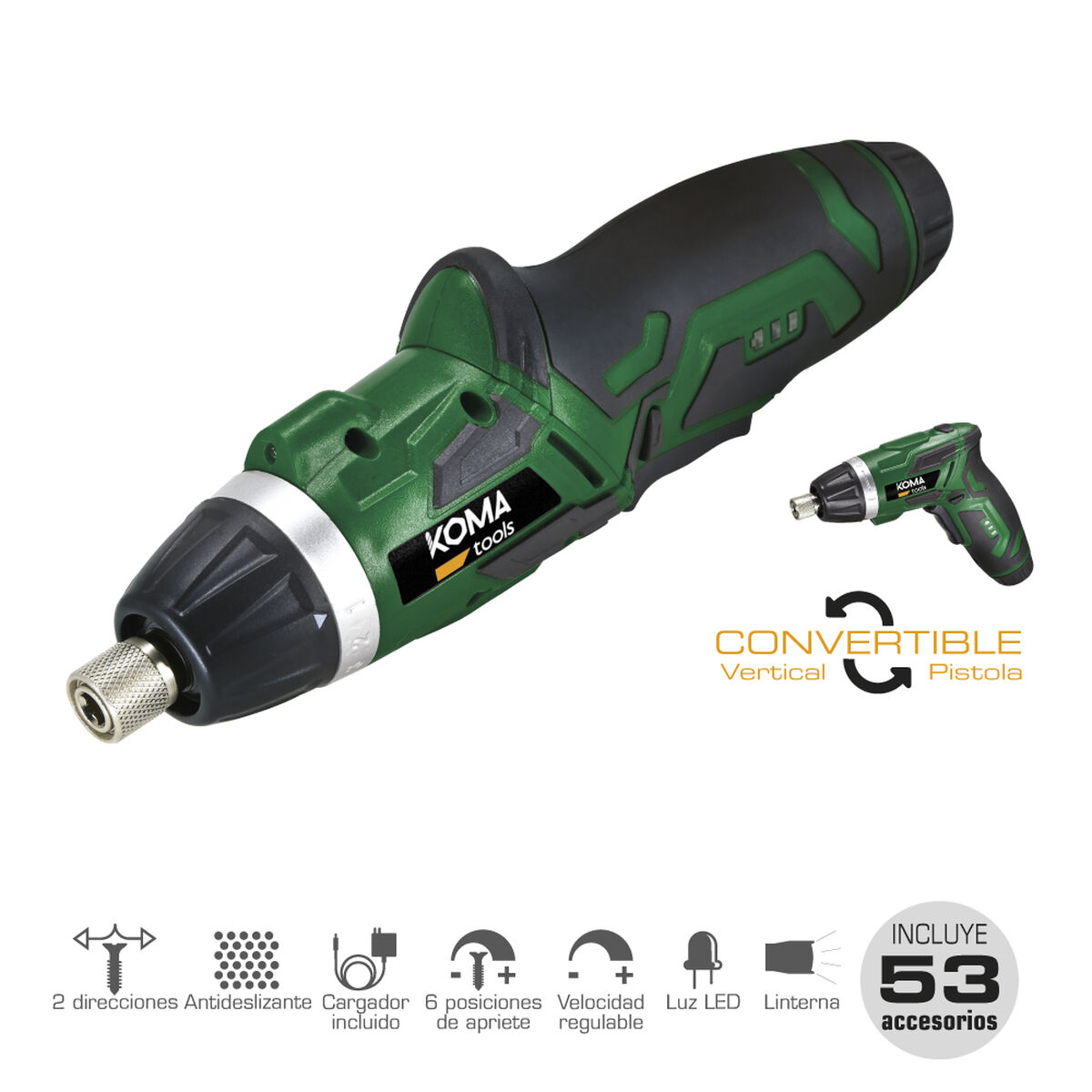 Elektrische schroevendraaier Koma Tools 3,6 V Omkeerbaar